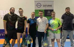 Laura et Simon - finalistes en DM série 5 au tournoi de Maurecourt les 13/14 novembre 2021